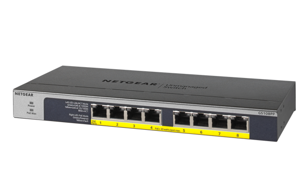 Bild på 8-Port Gigabit Ethernet PoE/PoE+ Switch