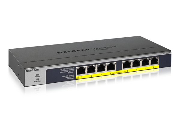 Bild på 8-Port Gigabit Ethernet PoE/PoE+ Switch