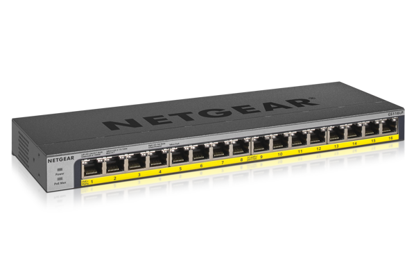 Bild på 16-Port Gigabit Ethernet PoE/PoE+ Switch