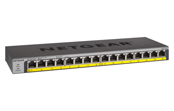 Bild på 16-Port Gigabit Ethernet PoE/PoE+ Switch