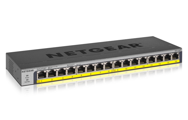 Bild på 16-Port Gigabit Ethernet PoE/PoE+ Switch