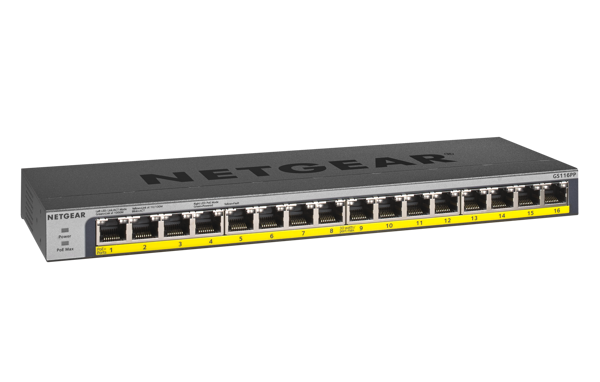 Bild på 16-Port Gigabit Ethernet PoE/PoE+ Switch