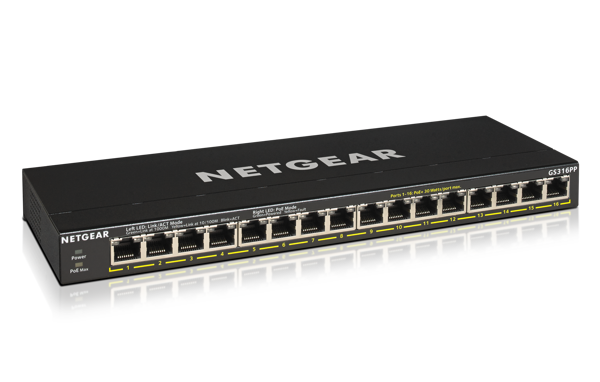 Bild på 16-Port PoE+ Gigabit Ethernet Switch