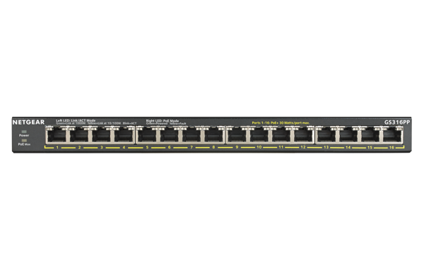 Bild på 16-Port PoE+ Gigabit Ethernet Switch