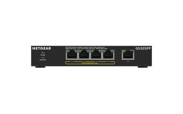 Bild på 5-Port PoE+ Gigabit Ethernet Switch