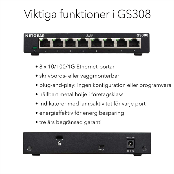 Bild på 8-Port Gigabit Ethernet Switch