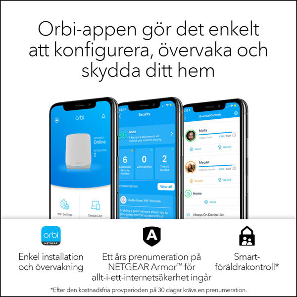 Bild på AX5400  WiFi 6 Whole Home Mesh WiFi System (RBK763S)