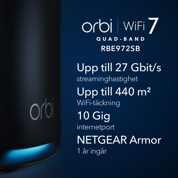 Bild på BE27000 Quad Band WiFi 7 Mesh system (RBE972SB)