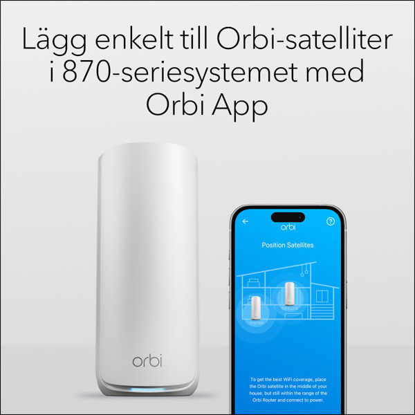 Bild på Netgear ORBI8 TB WIFI7 Satellite (RBE870)