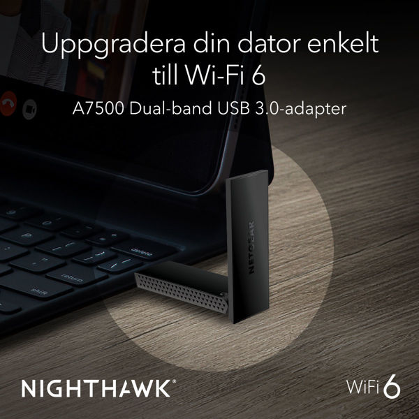 Bild på NETGEAR Nighthawk Wi-Fi 6-adapter med USB 3.0 (A7500)