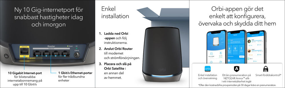 AX6000 WiFi 6 Whole Home Mesh WiFi System (RBK862SB)