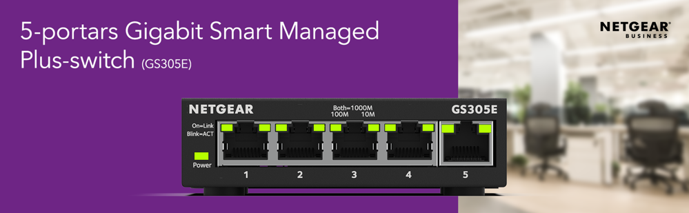 5-Port Gigabit Ethernet Smart Managed Plus Switch